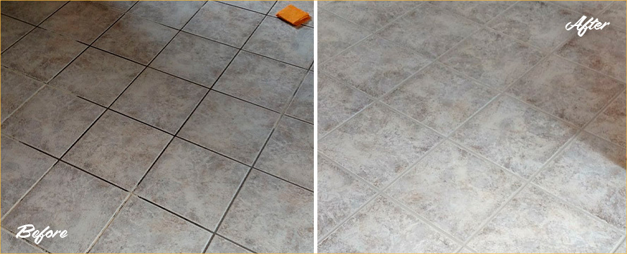 Floor Expertly Restored by Our Professional Tile and Grout Cleaners in Brick, NJ