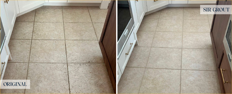 Kitchen Floor Restored by Our Professional Tile and Grout Cleaners in Wall, NJ