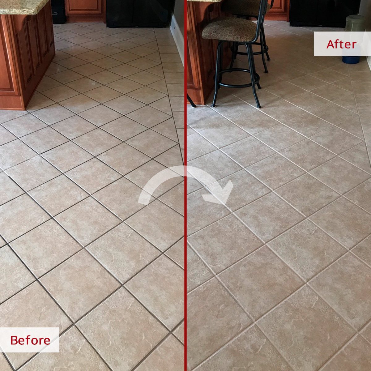 This Tile Floor in Hamilton Looks Amazing Thanks to Our Grout Cleaning  Services